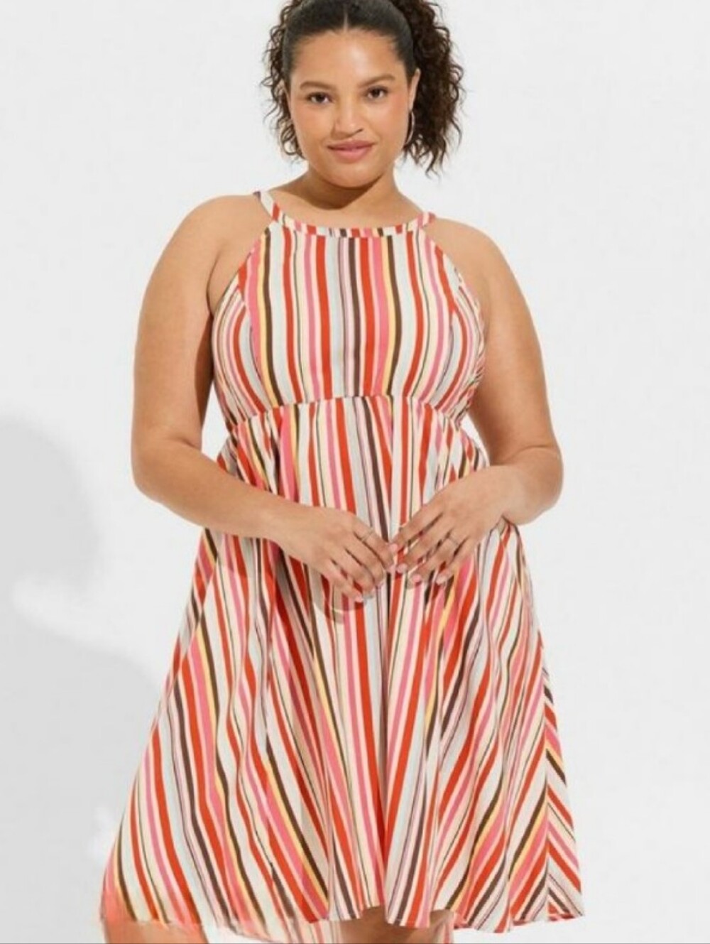 Torrid Multicolor Striped A-Line Summer Dress Size 3X